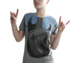 Famous Stars &amp; Straps Grey Electric Factory Guitar Juniors Tee Size: Small - $66.80