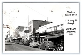 RPPC Secondo Street Vista Winslow Arizona Az Frashers Foto Unp Cartolina R8 - £15.45 GBP