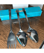 Mid Century J. H. Carlyle Cameo Stainless Steel 3 Pc. Serving Set - £15.53 GBP