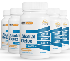 5 Pack Alcohol Detox, hangover relief and sober support-60 Capsules x5 - £120.74 GBP