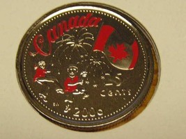 2006 Painted Canada Day 25 Cent Quarter Unc - $6.71