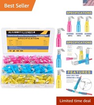 Professional Grade 200PCS Heat Shrink Spade Connectors - Waterproof &amp; Du... - $644.52 MXN