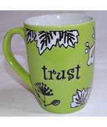 Green Christian Art Gifts Trust Coffee Mug 11 Ounce Green Hibiscus Tea C... - $10.69