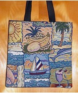 Handmade Tropical Summer Breeze Theme Tapestry Tote - $10.00