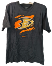 Reebok Youth Anaheim Ducks Ripped Off Short-Sleeve T-Shirt BLACK - XL (18) - £19.97 GBP