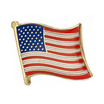 Usa Flag Lapel Pin 0.5&quot; United States America Hat Tie Tack Metal Badge Pinback - £5.55 GBP