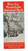 Rocky Mountain National Park Brochure Transportation Company 1930's - $17.82