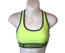 Under Armour Sports Bra Women&#39;s Small Neon Green Athletic Stretch Workout - $13.10