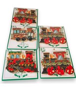 Vintage Montgomery Ward Diecut Wooden Christmas Train Ornaments, Set of ... - $474.98 MXN