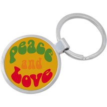 Love and Peace Keychain - Includes 1.25 Inch Loop for Keys or Backpack - $10.77
