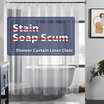 LOVTEX 2 Pack Clear Shower Curtain Liners - 72 x 72 PEVA 4G - £16.78 GBP