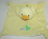 Baby Gund Satineesnug Duck Baby Love green heart Security Blanket TAYA  - $28.06
