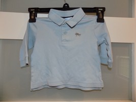 Janie &amp; Jack Light Blue Airplane LS Polo Shirt Size 3/6 Months Boy&#39;s - $11.04