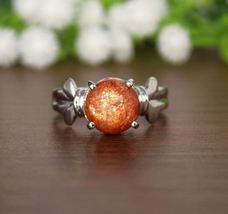 Natural Sunstone Ring Gemstone Handmade Ring Engagement 925 Sterling Silver Ring - £34.74 GBP