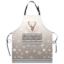 Christmas Snowflake Kitchen Apron With Pockets &amp; Adjustable Strap For Women M Ho - £43.01 GBP