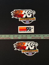 Lot of 4 Auto Racing Vintage Vinyl Racing Decals &quot;K&amp;N Filters NHRA &quot; 1990&#39;s - £13.47 GBP