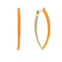 Wholesale Neon Earrings for Women Fashion Gift Gold Color Colorful Enamel Hoops  - £9.07 GBP