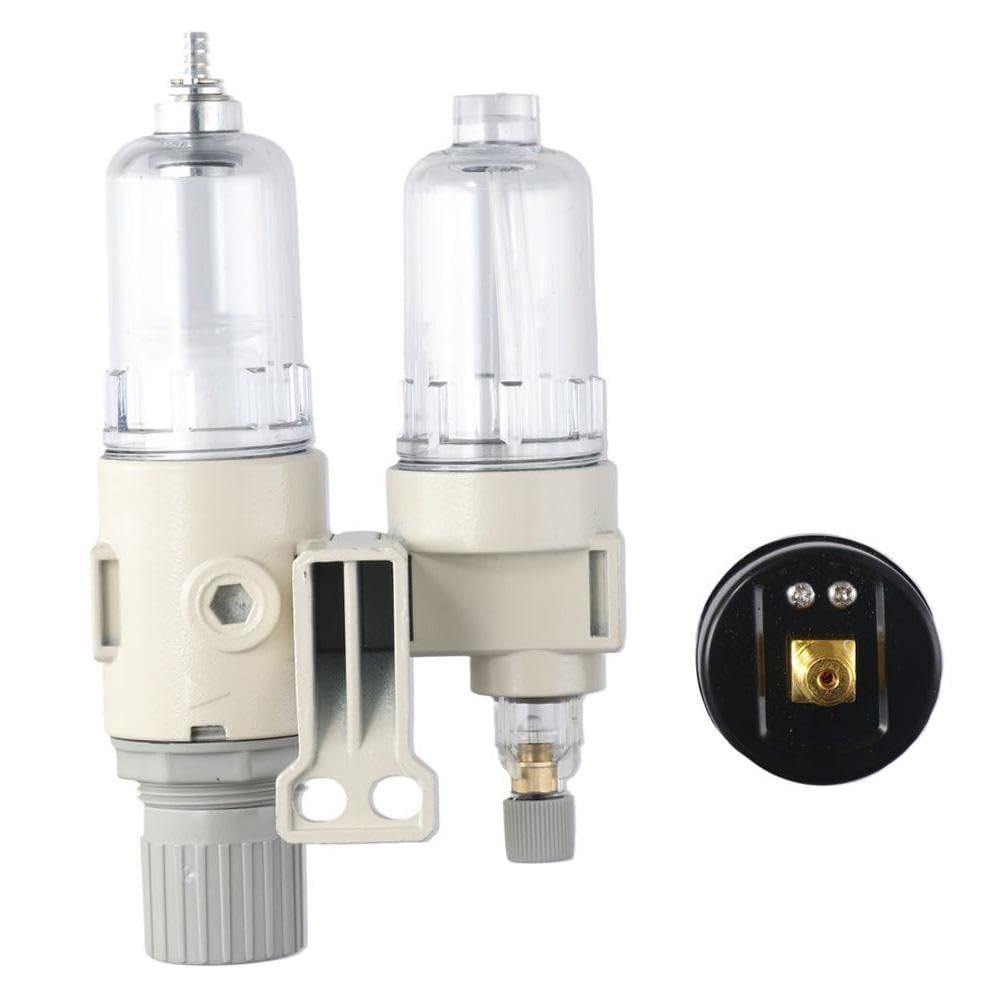 1/4&quot; Npt Compressed Air Filter, Afc2000 Dual Unit Afr Pressure, Water Oil - $37.99
