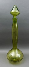 Blenko 2005 Signed Monumental Olive Green Art Glass Genie Bottle Decante... - $1,499.99