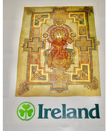 VINT. IRELAND TOURISM ORIGINAL POSTER-SAINT JOHN THE BOOK OF KELLS-TRINT... - $197.01