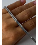 ELEGANT 925 STERLING SILVER CZ BRACELET LENGTH 8 INCH - €162,04 EUR