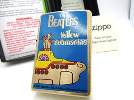 The Beatles Yellow Submarine Solid Brass Zippo 2011 Fired Rare - £145.74 GBP