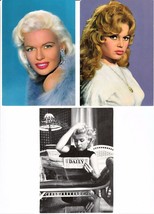 Brigitte Bardot - Marilyn Monroe - Jayne Mansfield Unused Postcards - £11.18 GBP