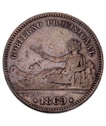 1869 Spain (Gobierno Provisional) Peseta Silver Coin KM# 652 - $67.70 CAD