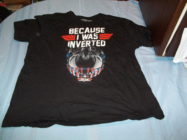 TOP GUN Because I was Inverted Maverick Helmet T-Shirt Size XL - $24.74