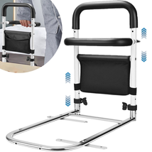 Safety Bed Rail with Handle Fall Prevention Metal Rail for Elderly Adult Seniors - £50.95 GBP