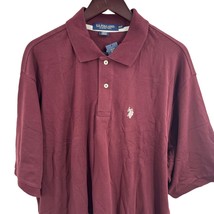 US Polo Assn Burgundy Short Sleeve Luxury Feel Polo Size XLT New - £20.48 GBP