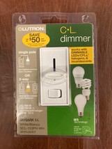 LUTRON Skylark CL Dimmer Switch Works With LED/CFL SCL-153PH-WH White 3-... - $13.98