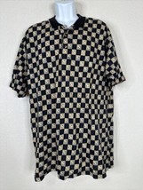 Natural Issue Blue / Beige Checker Board Polo Shirt Short Sleeve Mens XL - $11.59