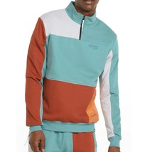 Puma Signature Men&#39;s Colorblock Pullover 1/4 Zip Logo Sweatshirt Mineral... - €49,69 EUR