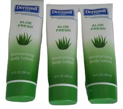 3Tubes Dermasil Aloe Fresh Moisturizing Body Lotion. 10FL. ( 296 ml ) - £12.66 GBP