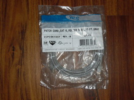 ICC Ultra Slim Line Molded Boot Cat 6 Patch Cable, 10 ft, Grey ICPCSK10GY - $20.00