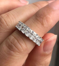 CZ AAA+Radiant Full Eternity Band,Man Made Simulated Moissanite eternity Band - £108.50 GBP
