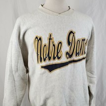 Vintage Galt Sand Notre Dame Fightin&#39; Irish Sweatshirt XL Gray Script Lettering - £27.64 GBP