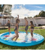 Giant Splash Pad Inflatable 10 Ft Diameter Wading Pool with Sprinkler - $1,500.96 MXN