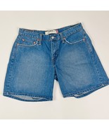 Levis 515 Womens Bermuda Denim Shorts Size 10 Blue Stretch Light Distress - €20,81 EUR