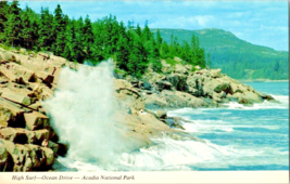 Postcard Maine Bar Harbor Acadia National Park Ocean Drive Surf 5.5 x 3.5 Ins. - £3.94 GBP