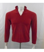 C.F.K Basics Boys Red Long Sleeve 1/4 Zip Fleece Pullover Sweater Size 12  - $150.53 MXN