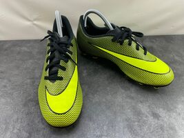 Nike Bravata Cleat Youth Kids Boy 6Y Shoes Neon Green Leather  Lace Up A... - $19.62