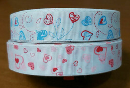 Love Hearts Valentine&#39;s Day Grosgrain Ribbon Scrapbooking 25mm Gift Wrap... - $84.91 MXN+