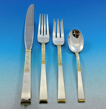 Golden Scroll by Gorham Sterling Silver Flatware Set Place size Service 55 Pcs - £2,607.53 GBP