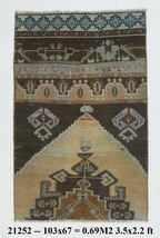 2x3 Persian Doormat Rug, 2x3 Door Mat Rug, 2x3 Rug, Handmade Turkey, Small Vinta - £64.59 GBP