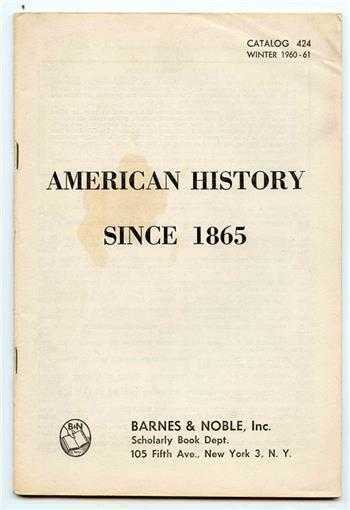 Primary image for Barnes & Noble Catalog 424 American History Since 1865 Winter 1960-61