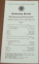 Vintage Graduating Recital Program - Denison University - 1925 - VINTAGE MEMORY - £3.10 GBP