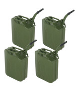 4Pc 5 Gallon Military Style Jerry Green Can Storage Steel Tank 20L - £164.65 GBP