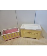 Playskool Rose Petal Cottage Pretend Dolls Rocking Crib and Changing Tab... - $1,144.28 MXN